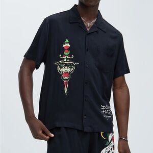 Ed Hardy Love Kills Slowly button up shirt